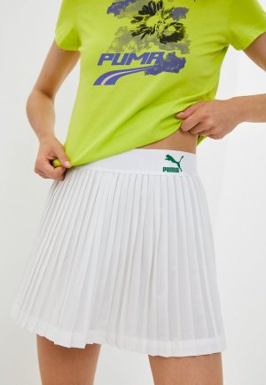 Юбка PUMA Tennis Club Skirt. Цвет: белый