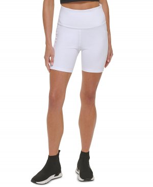 Женские велосипедные шорты balance со сверхвысокой посадкой без застежек , белый DKNY