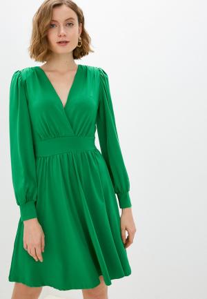 Платье By Swan с подплечниками. Цвет: зеленый