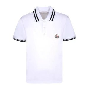 Футболка cotton polo shirt , белый Moncler