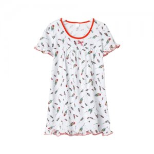 Сорочка для девочки, цвет красный, рост 92 см (2г) BONITO KIDS. Цвет: красный/белый