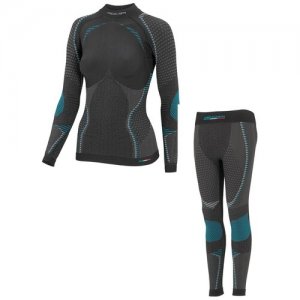 Комплект женский 2021-22 Ergoracing AA913_AA911, футболка + штаны, чёрный, антрацит, XL/2XL Accapi. Цвет: черный