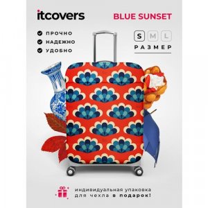 Чехол для чемодана , 40 л, размер S, красный, голубой Fancy Armor. Цвет: голубой/красный/синий