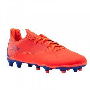 Детские футбольные кроссовки FG со шнуровкой ‒ Viralto I оранжевый/синий KIPSTA, цвет orange Kipsta