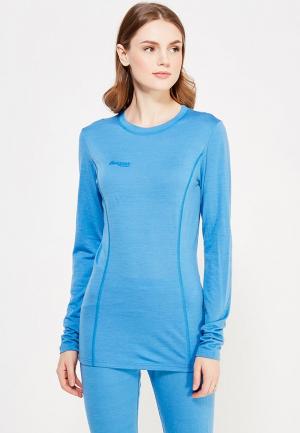 Термобелье верх Bergans of Norway Soleie Lady  Shirt. Цвет: голубой