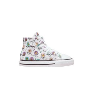 Детские кроссовки Chuck Taylor All Star High Easy-On TD Friendly Floral White Pixel-Purple 771601C Converse
