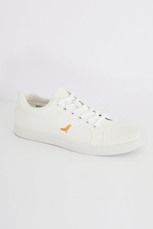Кроссовки 'Kite' Canvas Lace Up Trainers , белый Brave Soul