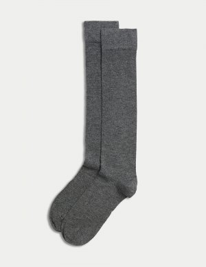 2 пары мягких носков до колена , серый Marks & Spencer