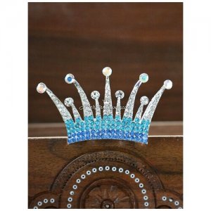 Корона на гребешке, дизайн 2905 голубой гребень Мечта Принцессы