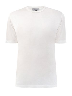 Лаконичная белая футболка из хлопка джерси CORTIGIANI. Цвет: белый
