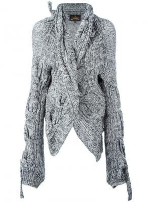 Cable knit cardi-coat Vivienne Westwood Anglomania. Цвет: чёрный