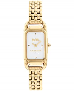Женские кварцевые золотистые часы Cadie из нержавеющей стали 20x32,5 мм COACH, золотой Coach