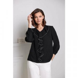 Блуза , размер 54, черный Looklikecat. Цвет: черный