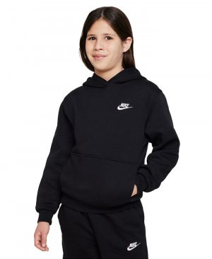 Спортивная одежда Флисовый пуловер с капюшоном Big Kids Club , черный Nike
