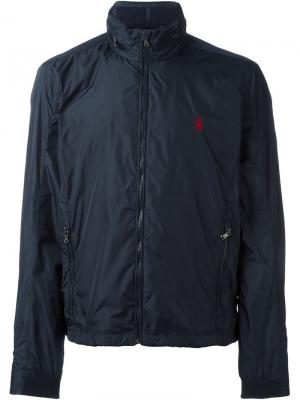 Куртка-ветровка с вышивкой Polo Ralph Lauren. Цвет: синий