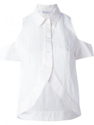 Рубашка с открытыми плечами Maddy Wanda Nylon. Цвет: белый