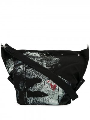 Сумка на плечо с принтом Yohji Yamamoto. Цвет: черный