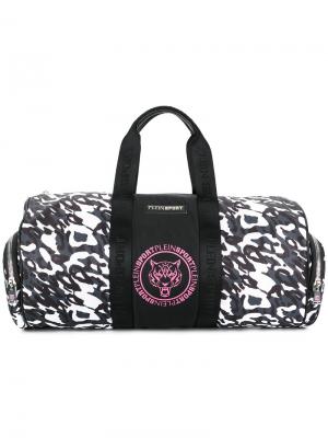 Дорожная сумка с леопардовым принтом Plein Sport. Цвет: чёрный
