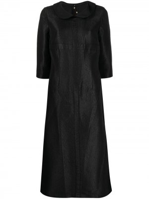 Фактурное платье миди с короткими рукавами Comme Des Garçons. Цвет: черный