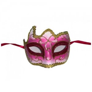 Малиновая маска с золотой тесьмой (13560) Giacometti. Цвет: золотистый
