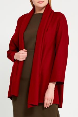 Пальто-накидка бордового цвета Cyrille Gassiline. Цвет: красный
