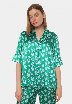 Рубашка домашняя Eva Cambru. Цвет: зеленый