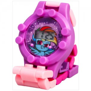 Часы наручные электронные Радуга Дэш, My Little Pony, с ремешком-конструктором Hasbro. Цвет: фиолетовый