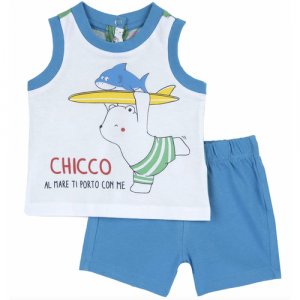Комплект одежды  для мальчиков, шорты и майка, повседневный стиль, размер 86, синий Chicco. Цвет: оранжевый