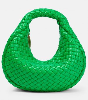 Кожаная сумка через плечо Jodie с подкладкой , зеленый Bottega Veneta