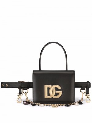 Поясная сумка Dolce & Gabbana. Цвет: черный