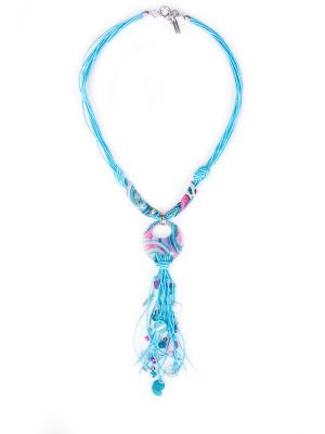 Ожерелье с декором ETRO. Цвет: голубой