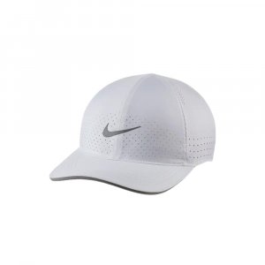 Перфорированная беговая кепка Dri Fit AeroBill Featherlight, белая Nike