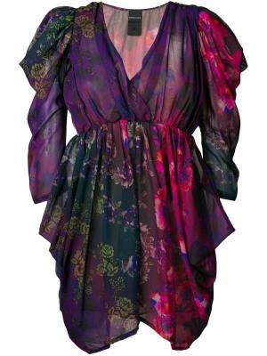 Платье со структурированными плечами Marc Ellis. Цвет: фиолетовый