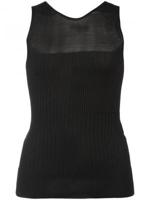 Трикотажное платье в рубчик Narciso Rodriguez. Цвет: черный