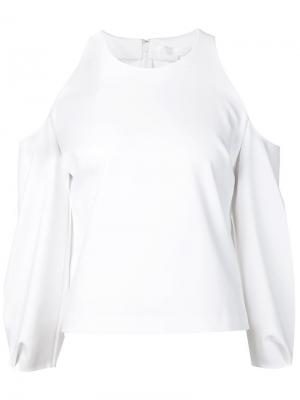Блузка с открытыми плечами Cushnie Et Ochs. Цвет: белый