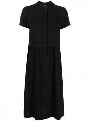 Платье-рубашка с короткими рукавами Aspesi. Цвет: черный