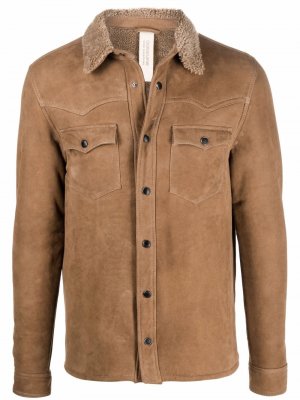 Куртка-рубашка с меховой подкладкой Giorgio Brato. Цвет: коричневый