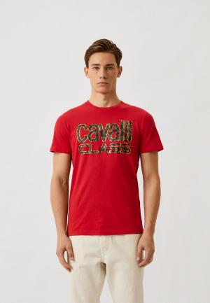 Футболка Cavalli Class. Цвет: красный