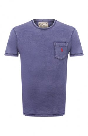 Хлопковая футболка Polo Ralph Lauren. Цвет: синий