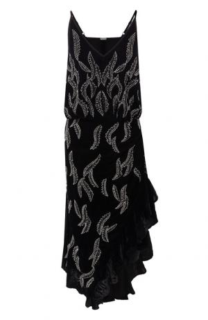 Приталенное платье-миди с декоративной отделкой Dodo Bar Or. Цвет: черный