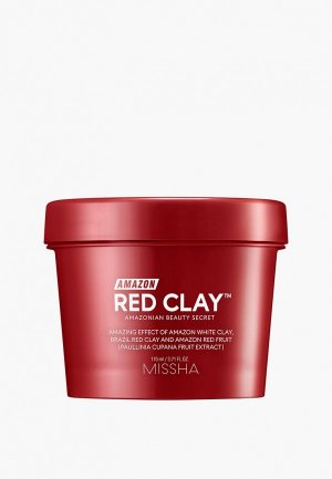 Маска для лица Missha очищающая Amazon Red Clay с амазонской глиной, 110 мл. Цвет: прозрачный