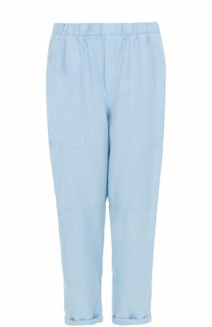 Укороченные брюки с эластичным поясом Deha. Цвет: голубой