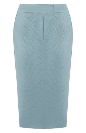 Кожаная юбка Tom Ford. Цвет: голубой
