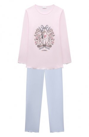 Хлопковая пижама La Perla. Цвет: розовый