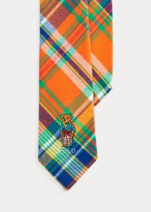 Фланелевый галстук в клетку Polo Bear Ralph Lauren