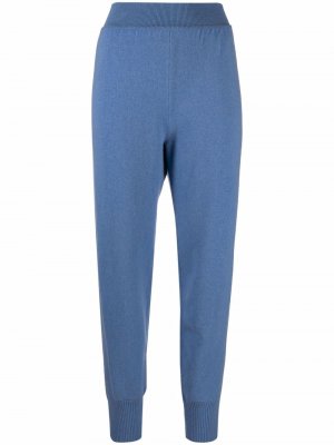 Трикотажные брюки с завышенной талией Alberta Ferretti. Цвет: синий