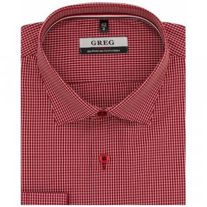 Рубашка, размер 174-184/44, красный GREG. Цвет: красный