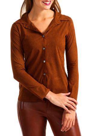 Рубашка Isaco & Kawa. Цвет: коричневый