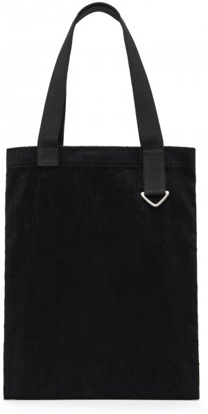 Черная объемная вельветовая большая сумка-шоппер Rick Owens Drkshdw