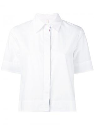 Рубашка на пуговицах с короткими рукавами Miahatami. Цвет: белый